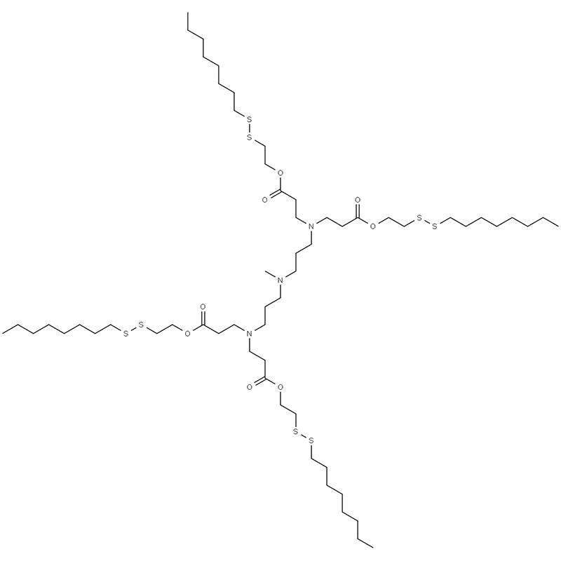 Ácido 16-Oxa-19,20-ditia-4,8,12-triazaoctacosanóico, 8-metil-4,12-bis[3-[2-(octilditio)etoxi]-3-oxopropil]-15-oxo-, éster 2-(octilditio)etílico