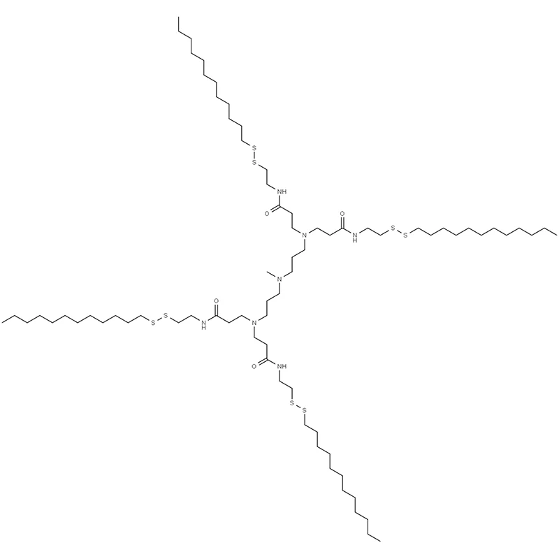 3,3',3'',3'''-(((Metilazanodiil)bis(propano-3,1-diil))bis(azanetriil))tetraquis(N-(2-(dodecildissulfanil)etil)propanamida)