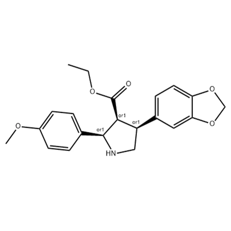 Ácido 3-pirrolidinocarboxílico, 4-(1,3-benzodioxol-5-il)-2-(4-metoxifenil)-, éster etílico, (2α,3α,4α)-